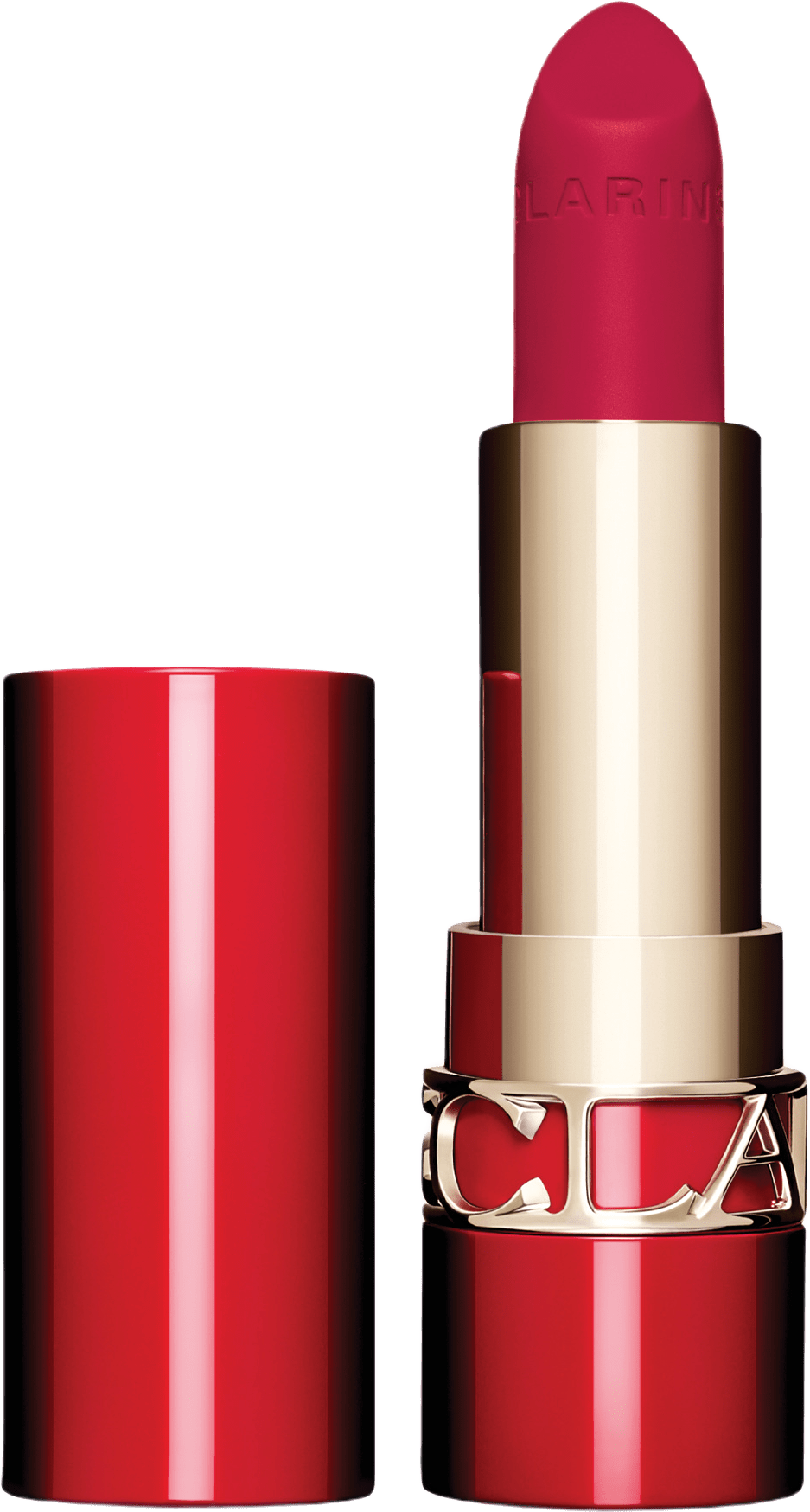Joli Rouge Velvet Lipstick, från Clarins, i färgen Deep Fuchsia.