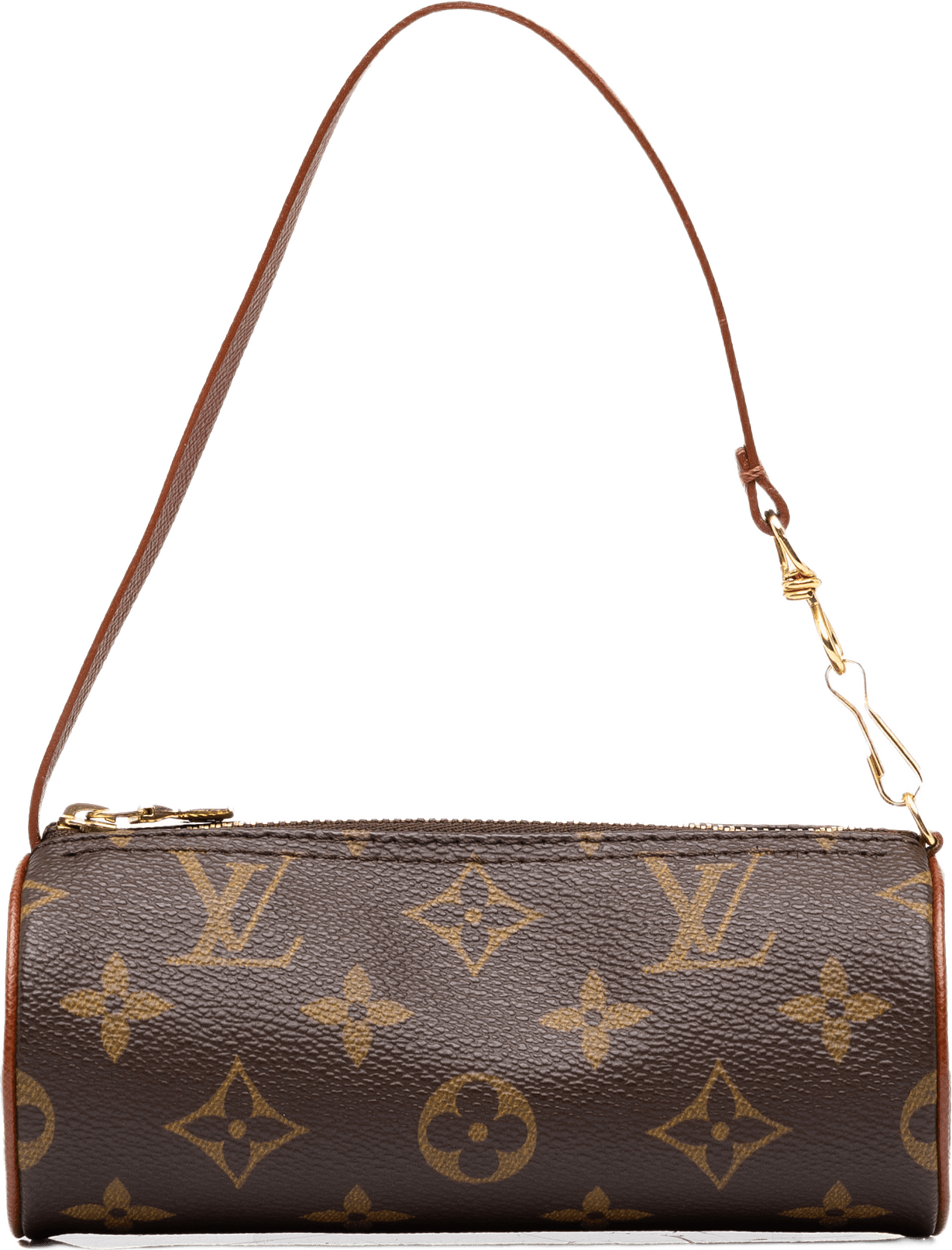 Louis Vuitton Monogram Papillon Pochette, från Luxclusif, i färgen brun.