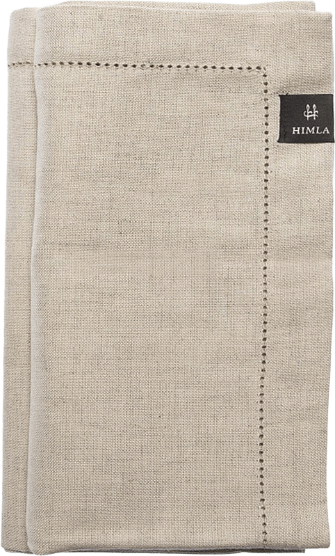 Servett Ebba, 50x50 cm, 2-pack, från Himla, i färgen Natural.
