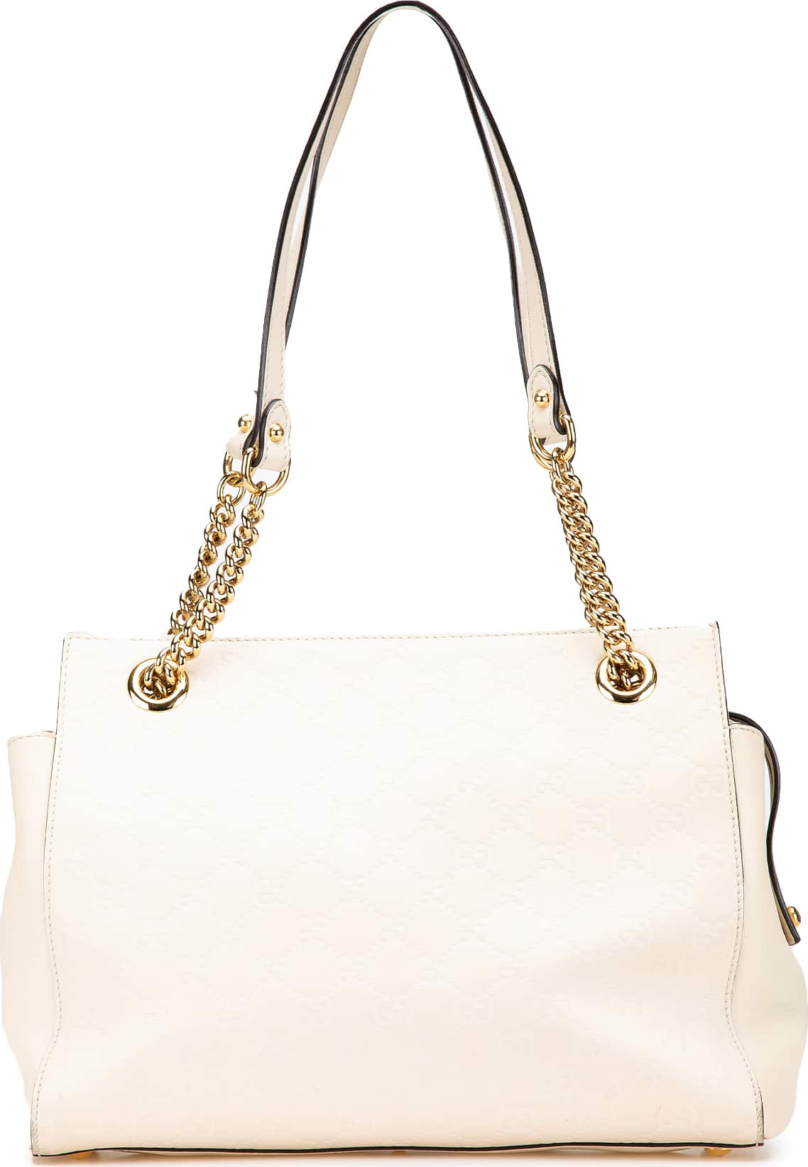 Gucci Medium Guccissima Soft Shoulder Bag, från Luxclusif, i färgen white.