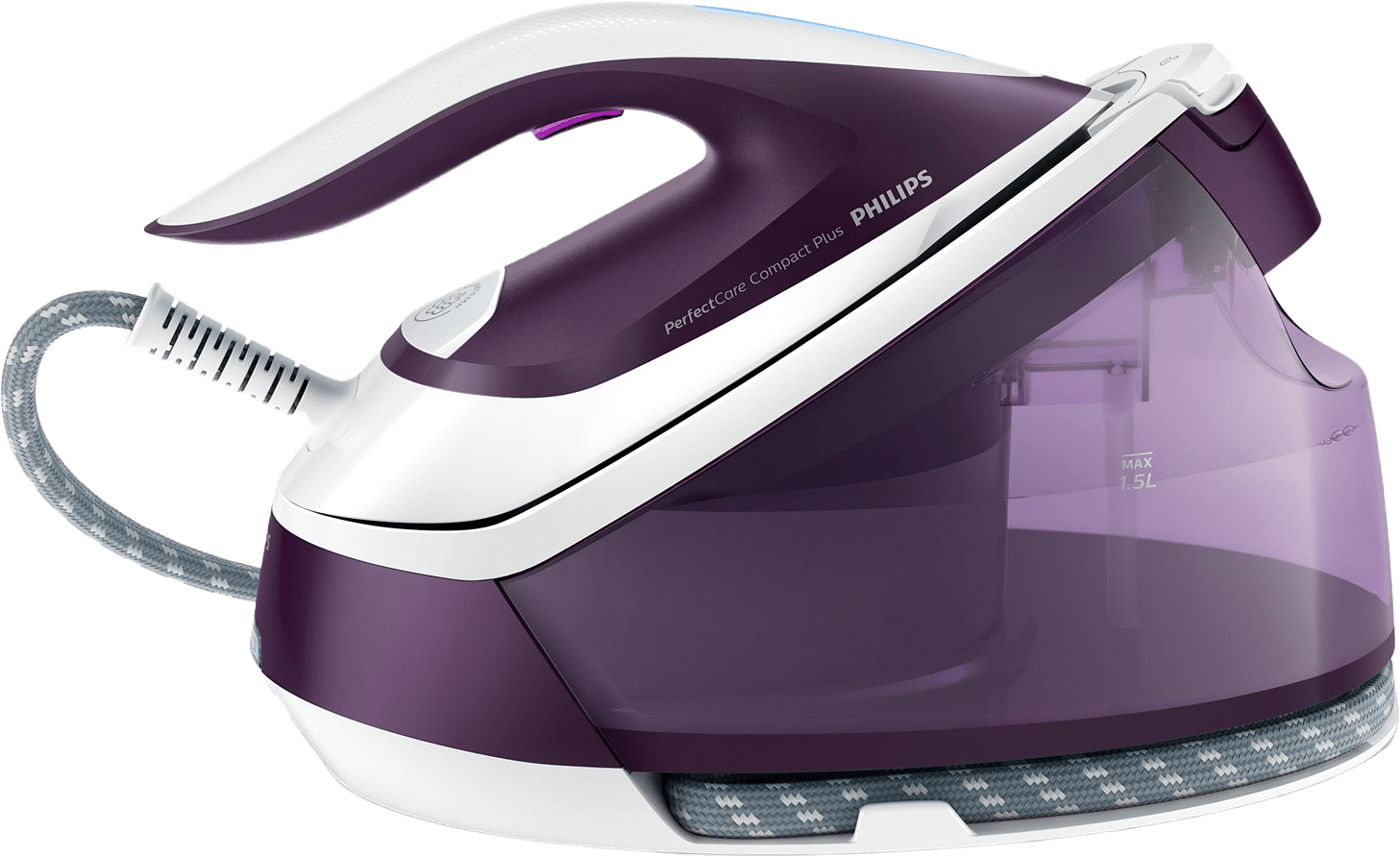 Ångstrykstation Gc7933 Perfect Care Compact, från Philips, i färgen lila.