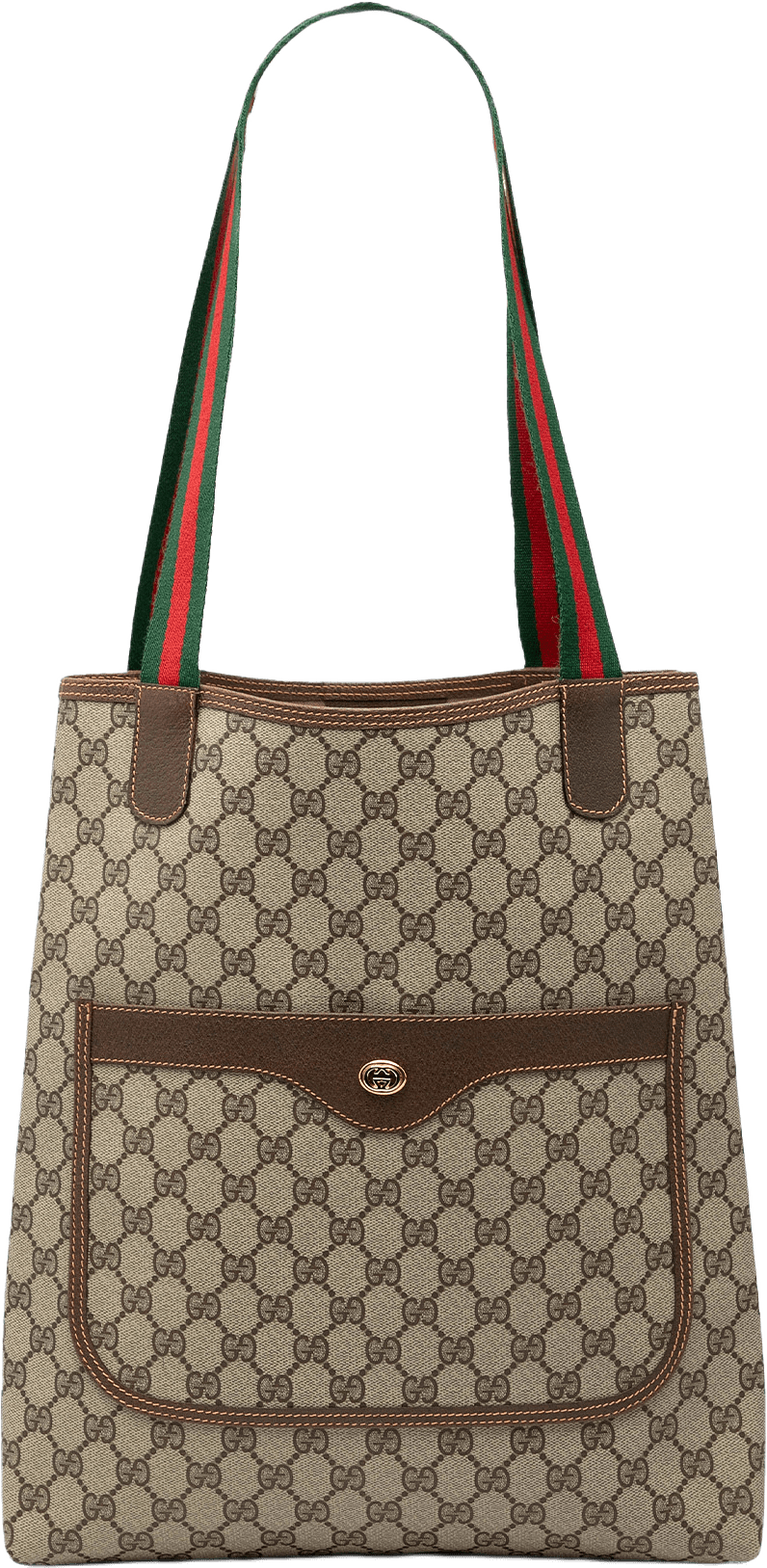 Gucci Gg Supreme Web Tote, från Luxclusif, i färgen beige.