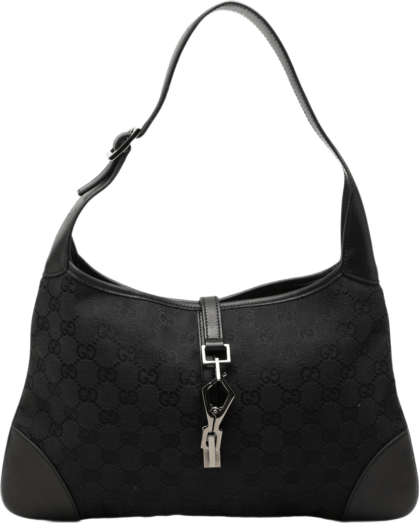 Gucci Gg Canvas Jackie Hobo, från Luxclusif, i färgen svart.