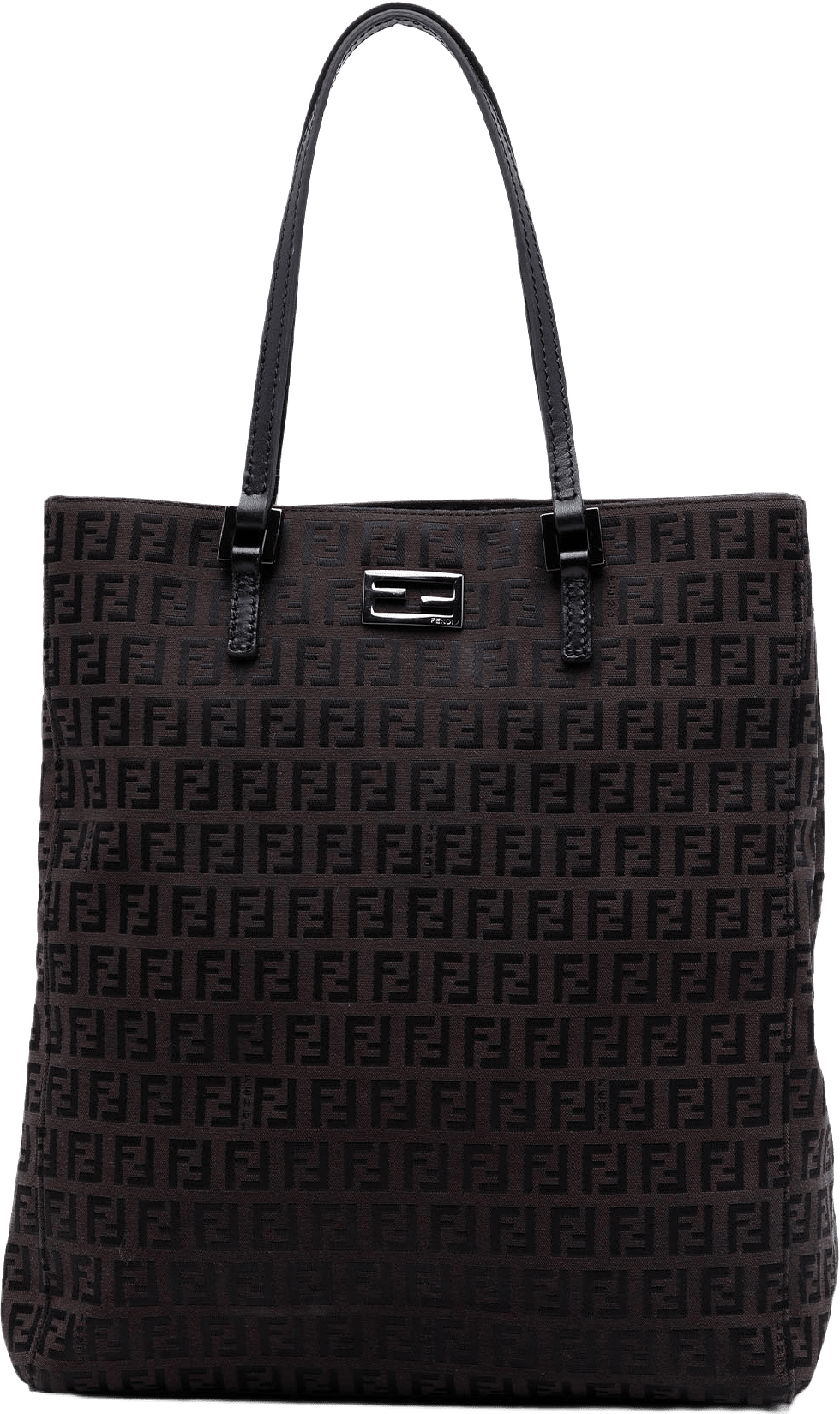 Fendi Zucchino Canvas Tote, från Luxclusif, i färgen dark brown.