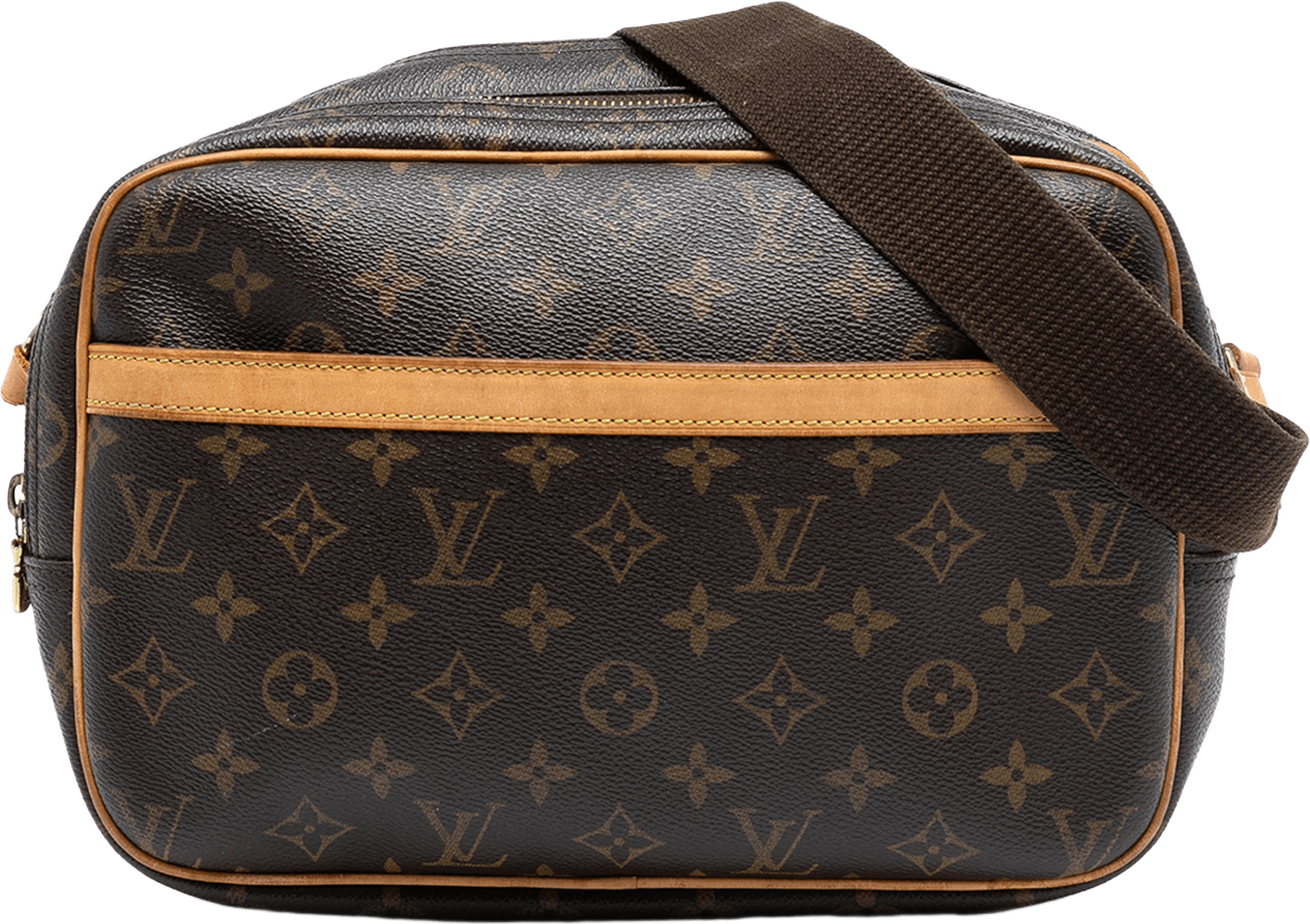 Louis Vuitton Monogram Reporter Pm, från Luxclusif, i färgen brown.
