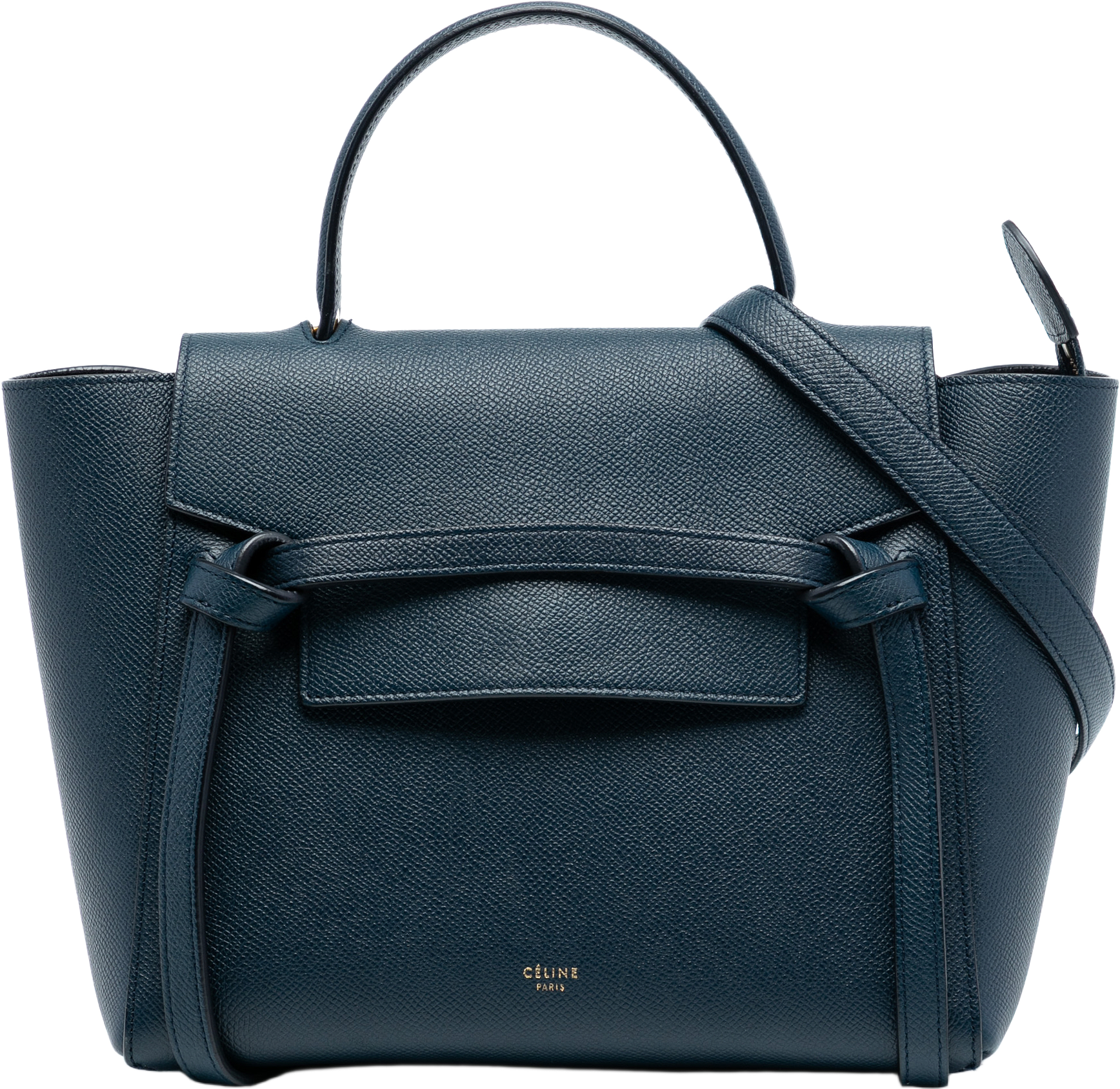 Celine Micro Grained Calfskin Belt Bag, från Luxclusif, i färgen navy.