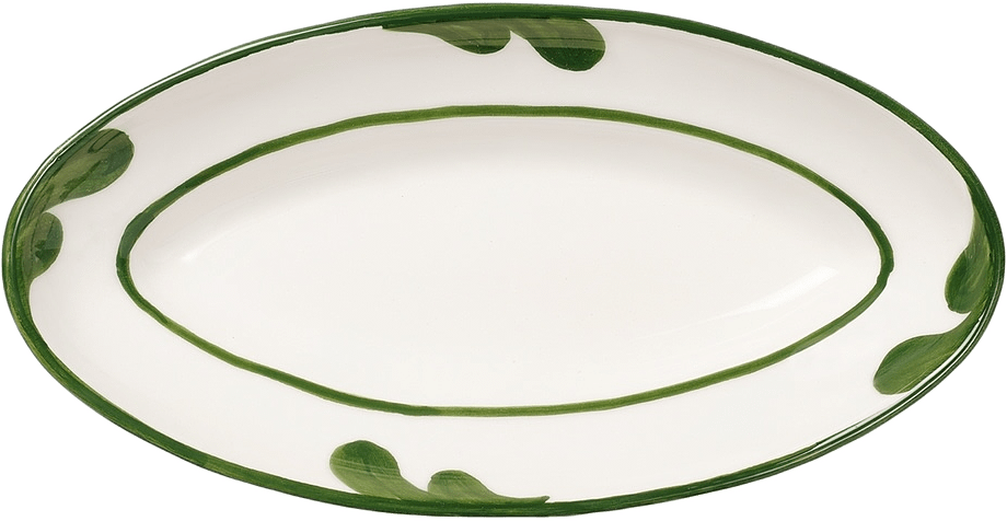 New Classic Litet Serveringsfat - 26 Cm, från Pick A Poppy, i färgen green.