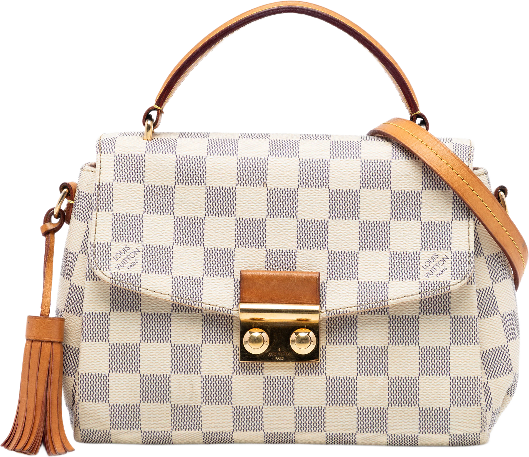 Louis Vuitton Damier Azur Croisette, från Luxclusif, i färgen white.