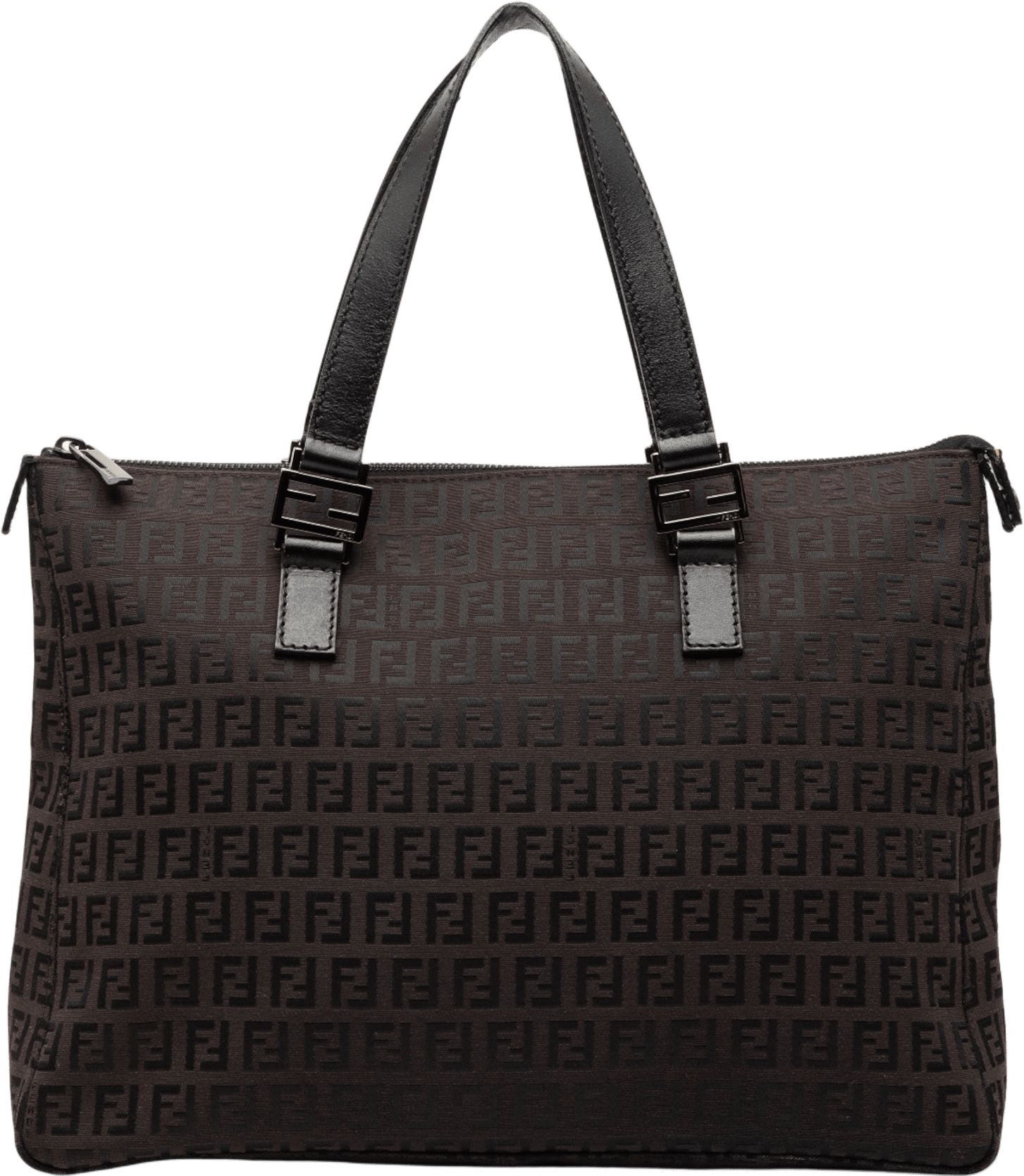 Fendi Zucchino Canvas Tote, från Luxclusif, i färgen dark brown.