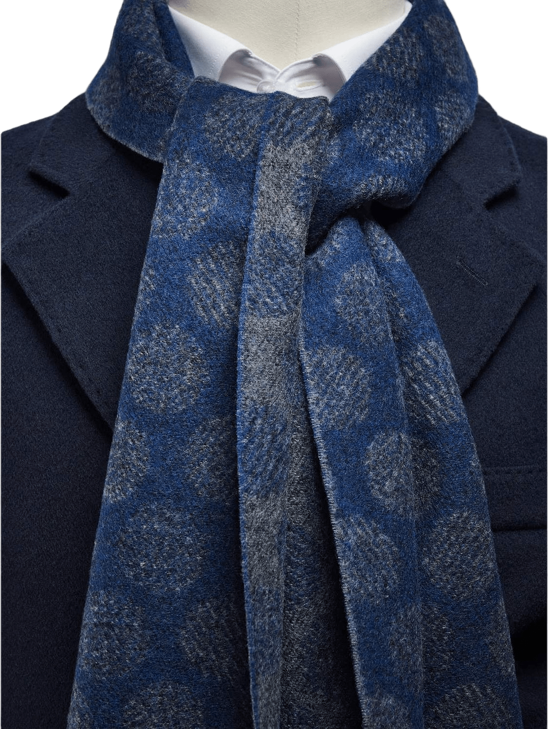 Blue Winter Scarf Wool