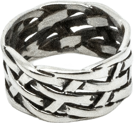 Big Braided Steel Ring