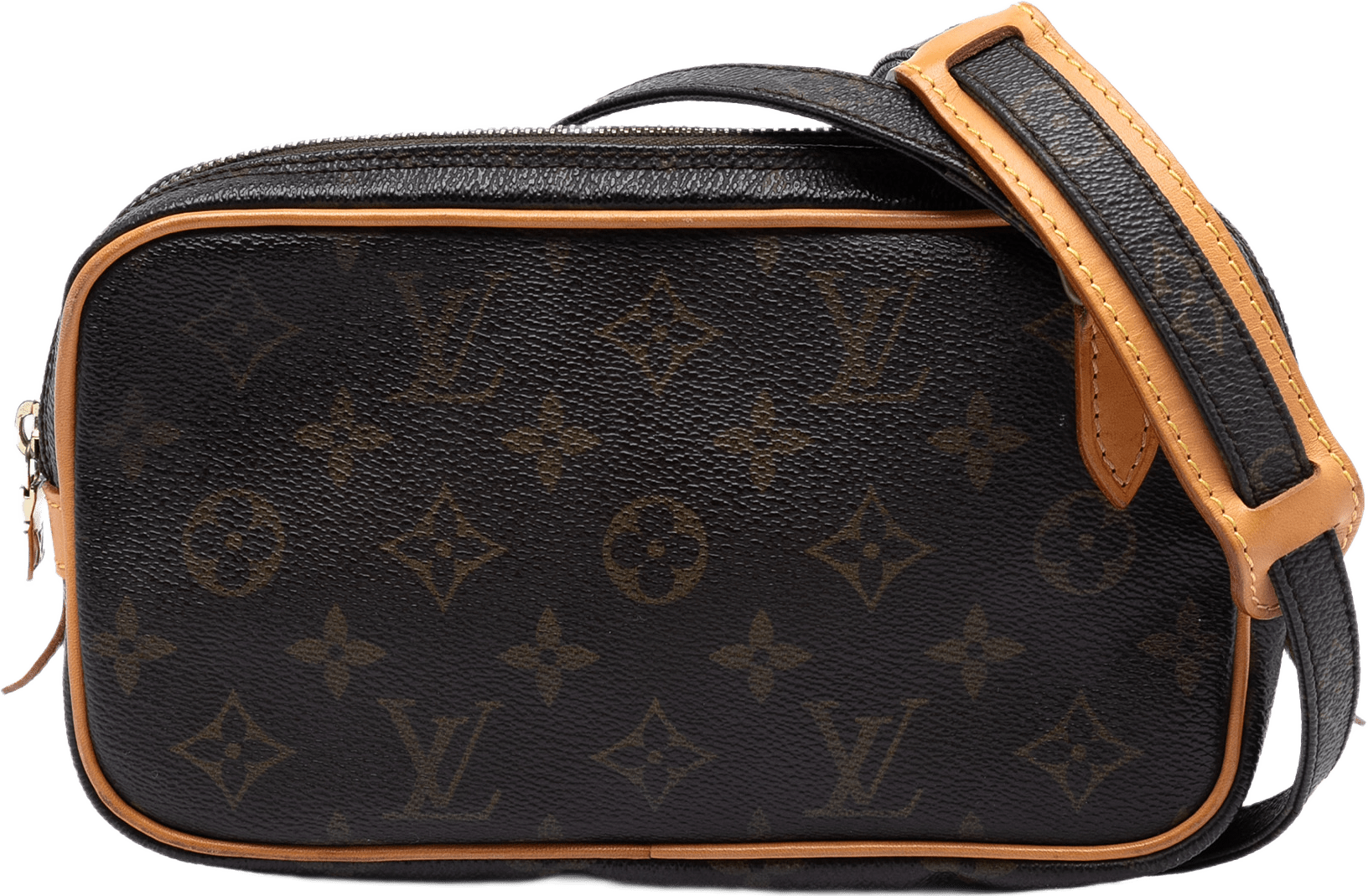 Louis Vuitton Monogram Pochette Marly Bandouliere, från Luxclusif, i färgen brown.