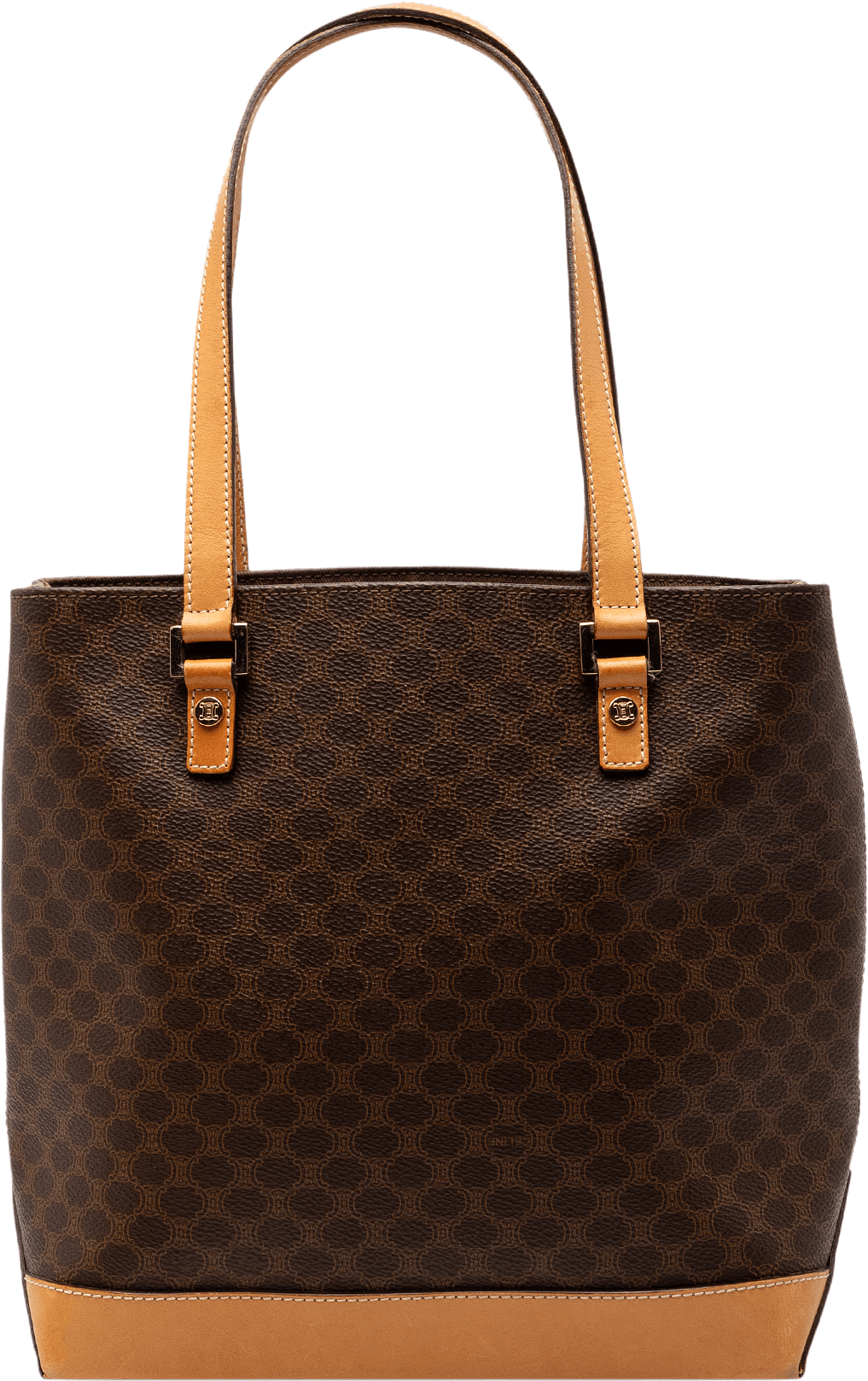 Celine Macadam Coated Canvas Tote, från Luxclusif, i färgen brown.