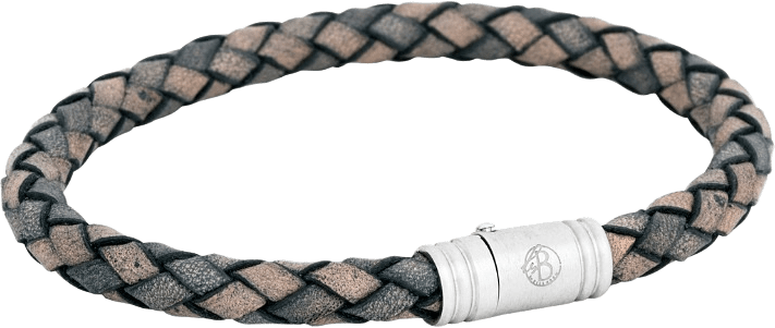 Lionel Läderarmband, från by BILLGREN, i färgen grey beige/steel.