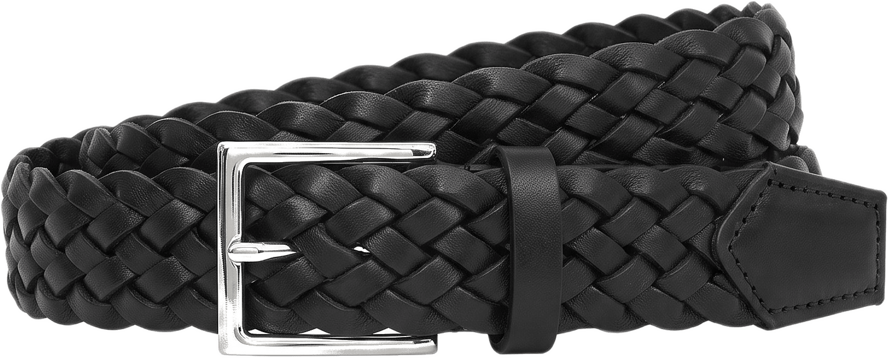 Palermo Braided Belt, från Newhouse, i färgen svart.