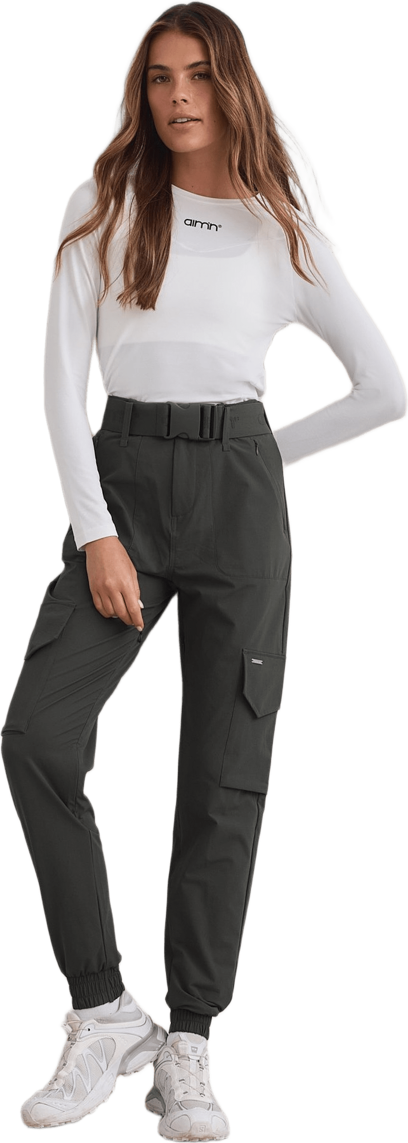 Cargo Pants, från aim'n, i färgen dark ivy.