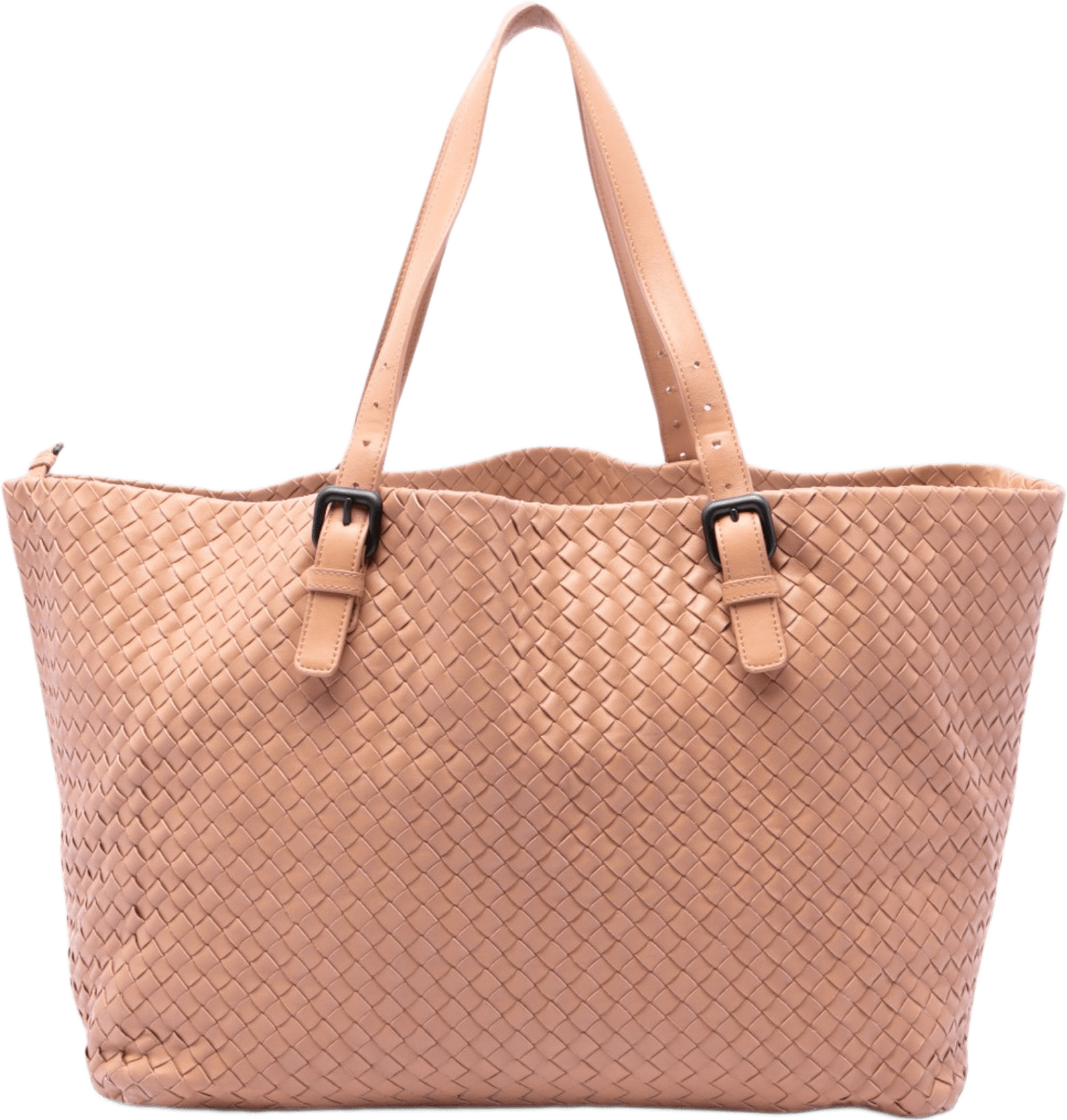 Bottega Veneta Large Nappa Intrecciato Cesta Tote, från Luxclusif, i färgen brun.