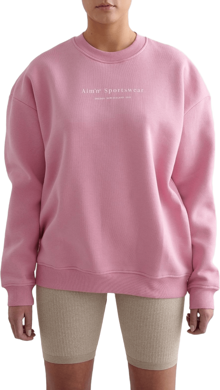 Serif Sweatshirt, från aim'n, i färgen desert rose.