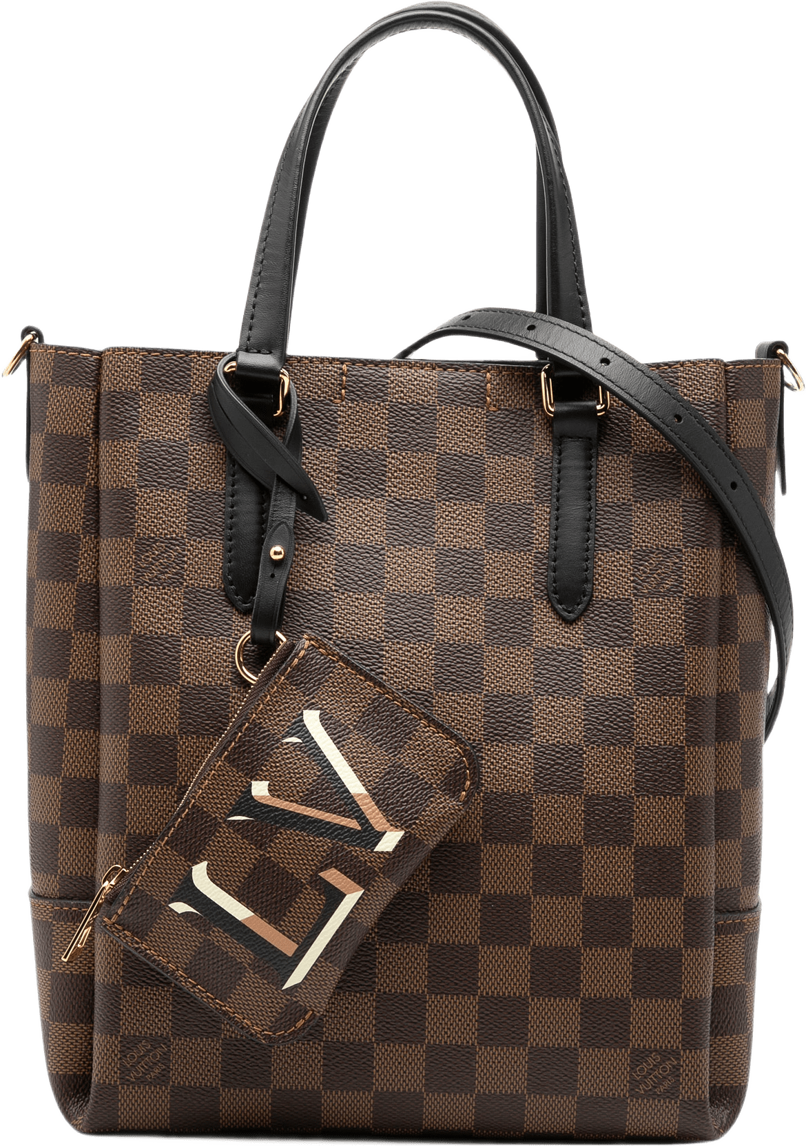 Louis Vuitton Damier Ebene Belmont Pm, från Luxclusif, i färgen brown.