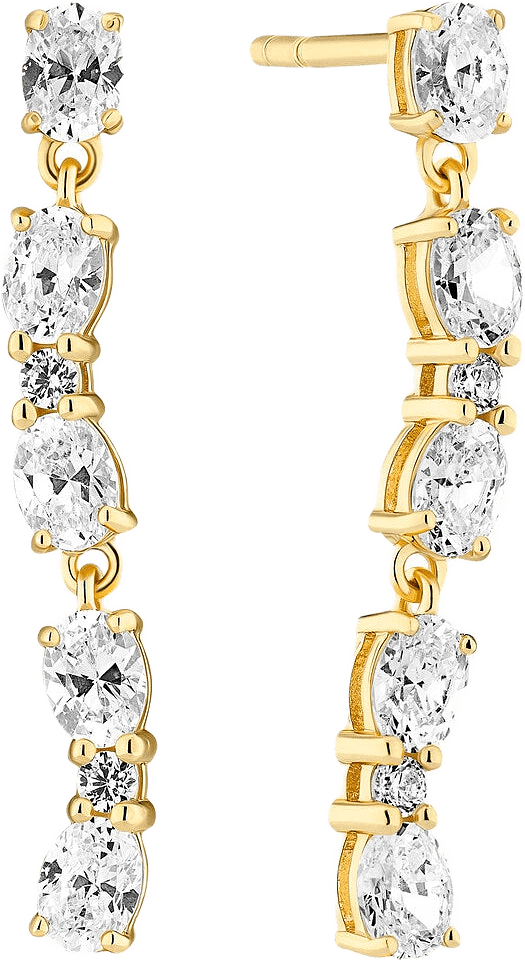 Örhänge Ellera Ovale Sette, från Sif Jakobs Jewellery, i färgen gold.