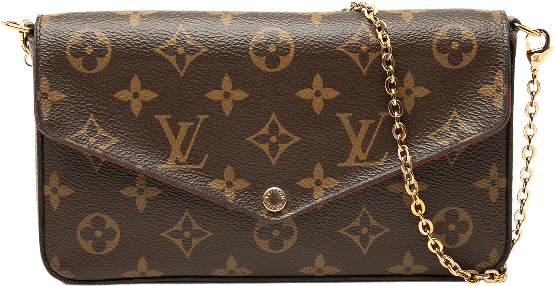 Louis Vuitton Monogram Pochette Felicie, från Luxclusif, i färgen brun.