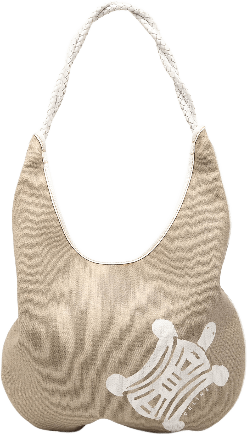 Celine Canvas Turtle Hobo, från Luxclusif, i färgen vit.
