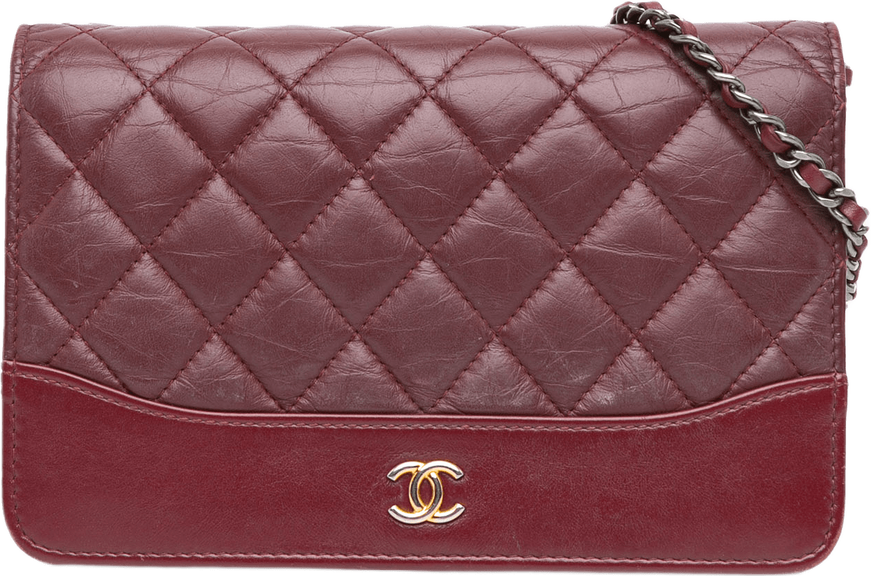 Chanel Quilted Aged Calfskin Gabrielle Wallet On Chain