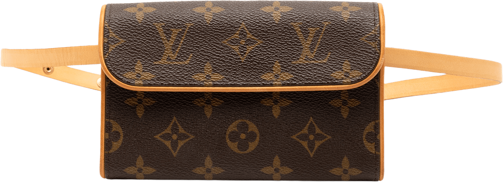 Louis Vuitton Monogram Pochette Florentine, från Luxclusif, i färgen brown.