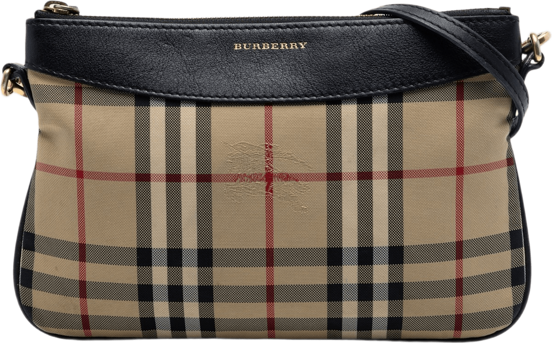 Burberry Haymarket Check Canvas Peyton Crossbody, från Luxclusif, i färgen beige.