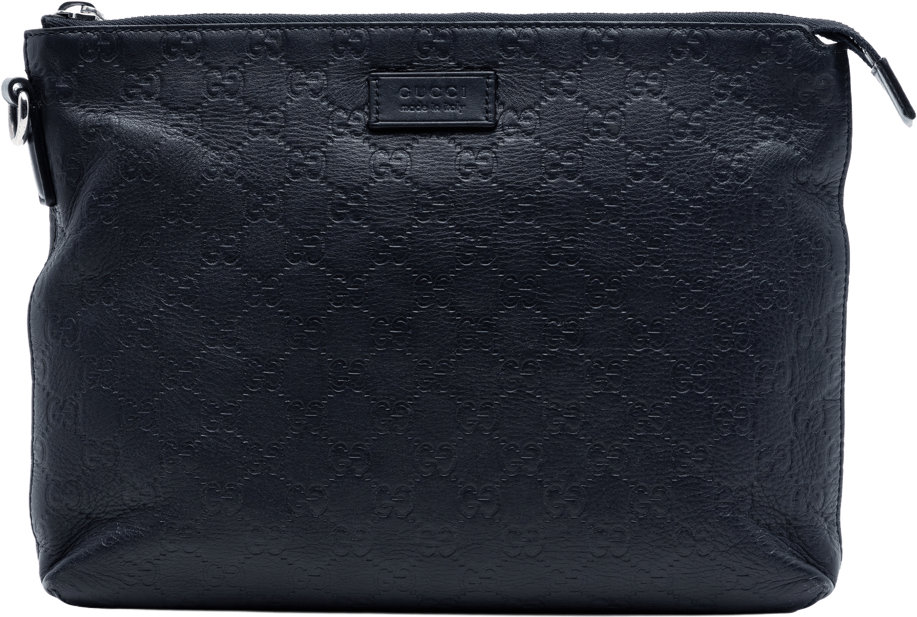 Gucci Guccissima Wristlet Clutch, från Luxclusif, i färgen navy.