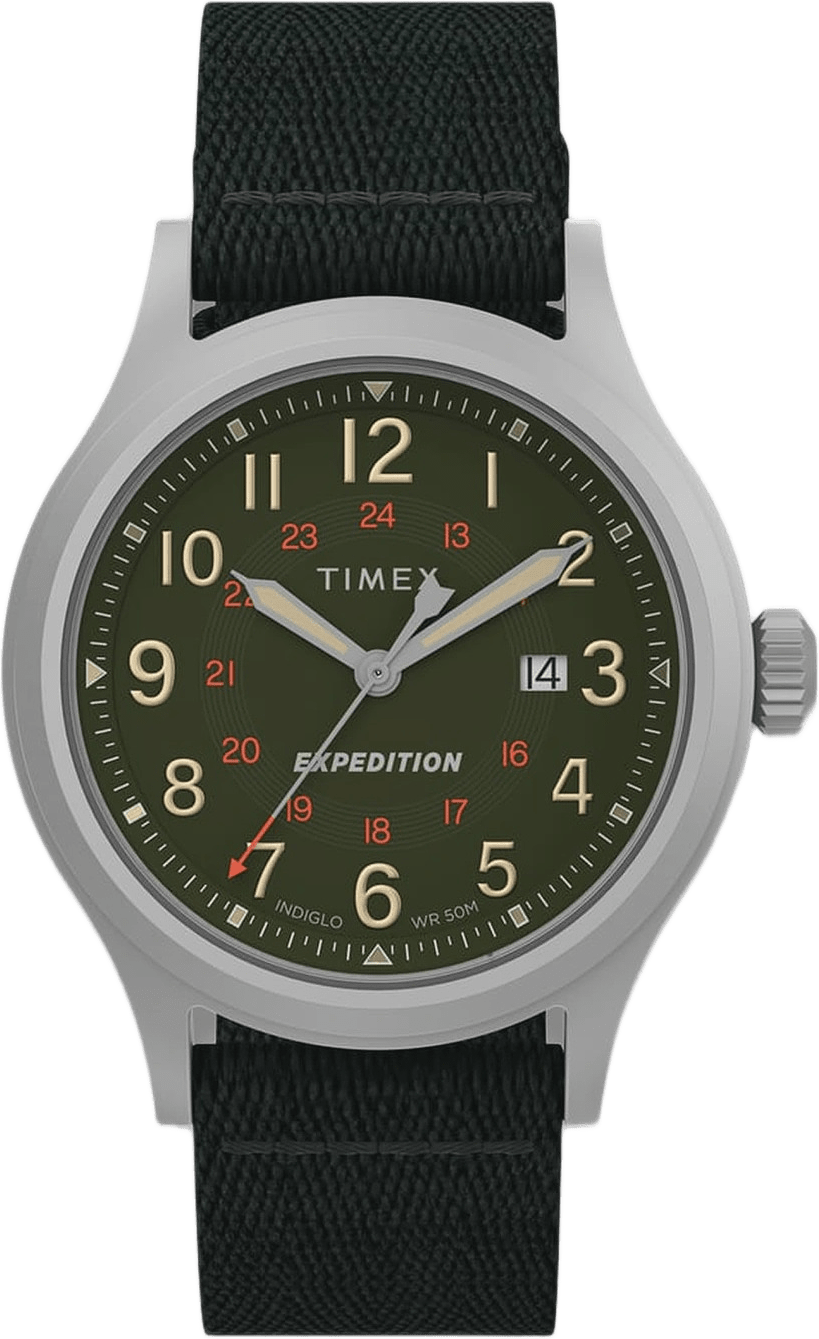 Timex Expedition North Sierra Herr, Grön/svart Textilrem - Tw2v65700, från Timex, i färgen 1.