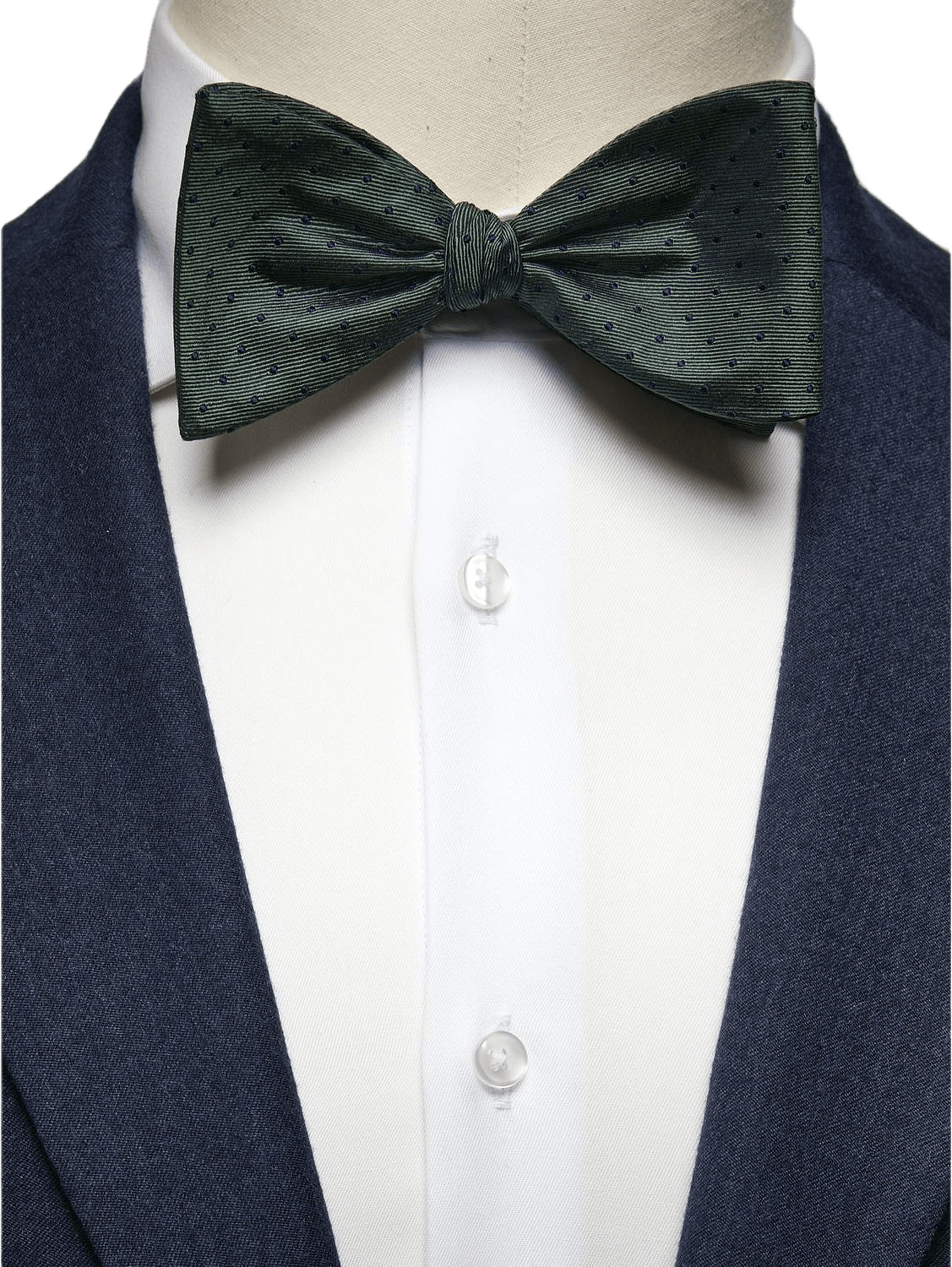 Bow Tie Dot Self Tied, från John Henric, i färgen olive green.