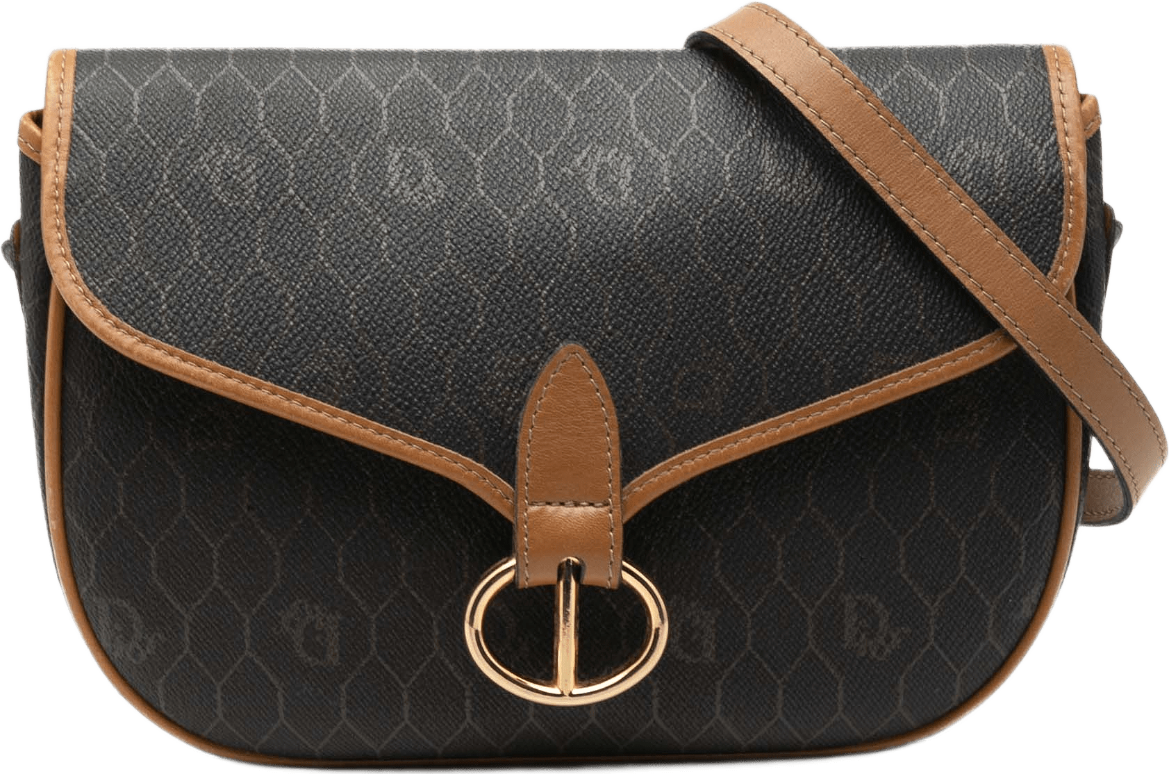 Dior Honeycomb Coated Canvas Crossbody, från Luxclusif, i färgen svart.