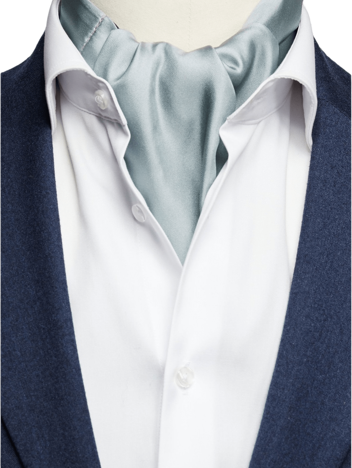 Silk Single Pointed Ascot Plain, från John Henric, i färgen grey.