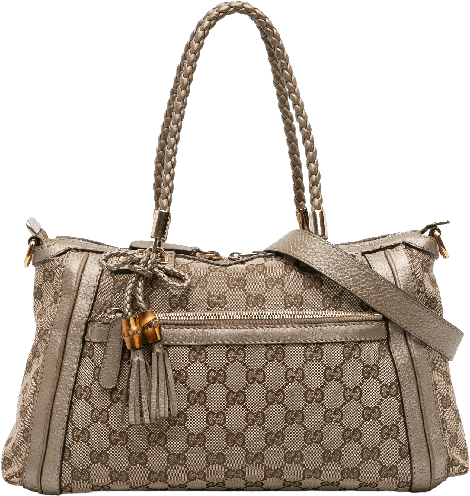 Gucci Gg Canvas Bella Satchel, från Luxclusif, i färgen beige.
