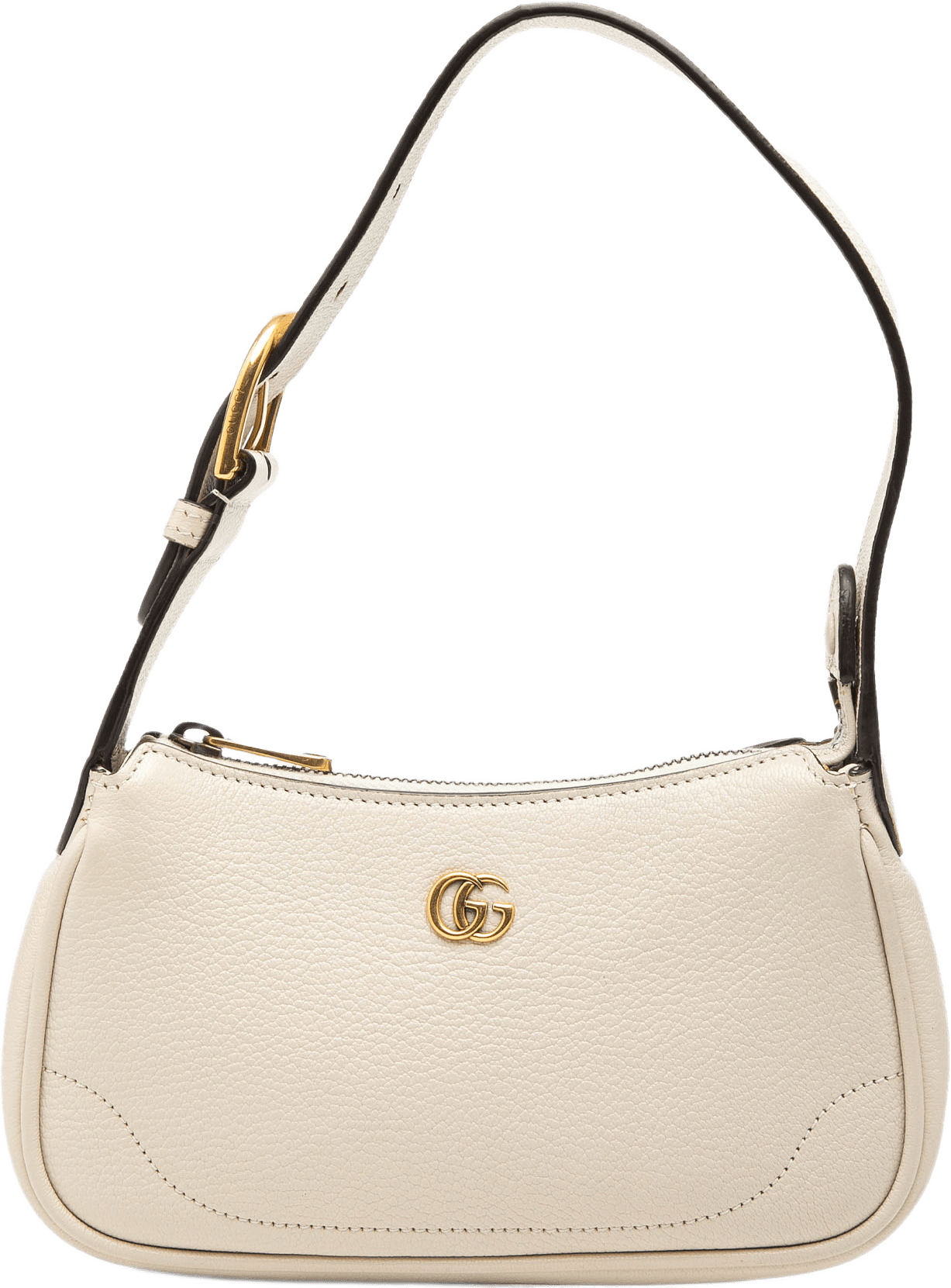 Gucci Mini Goatskin Aphrodite Shoulder Bag, från Luxclusif, i färgen white.