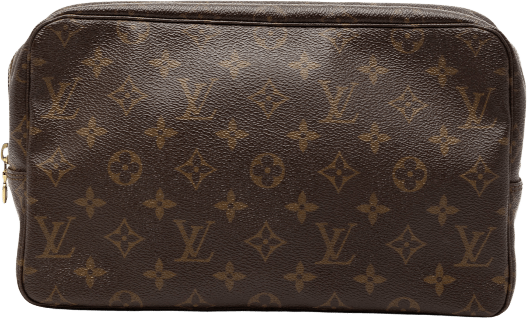 Louis Vuitton Monogram Trousse Toilette 28, från Luxclusif, i färgen brown.
