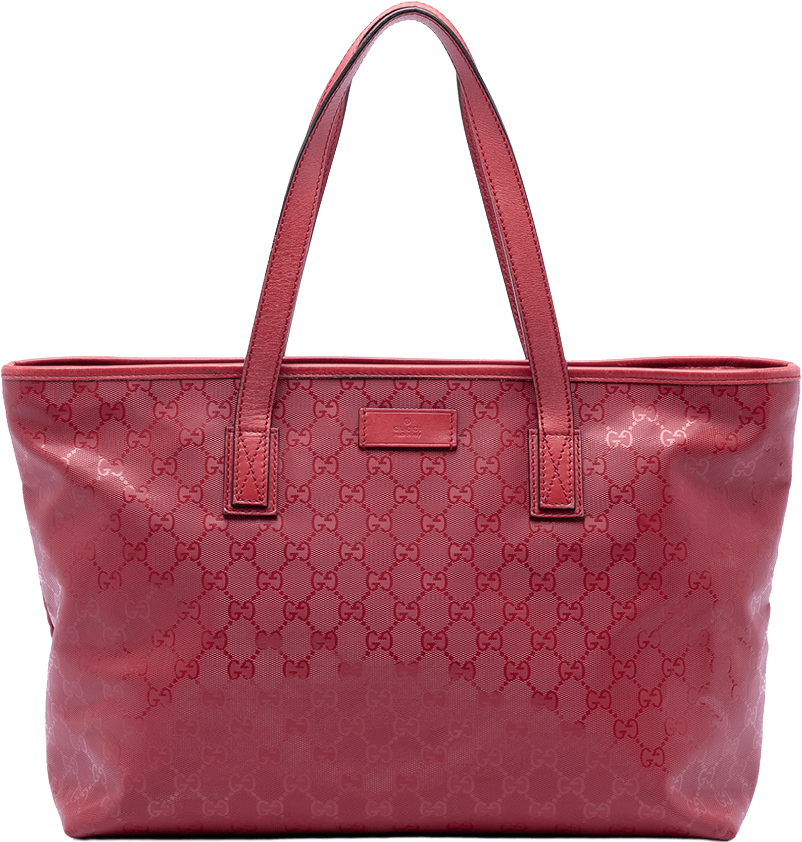 Gucci Medium Gg Imprime Tote, från Luxclusif, i färgen red.