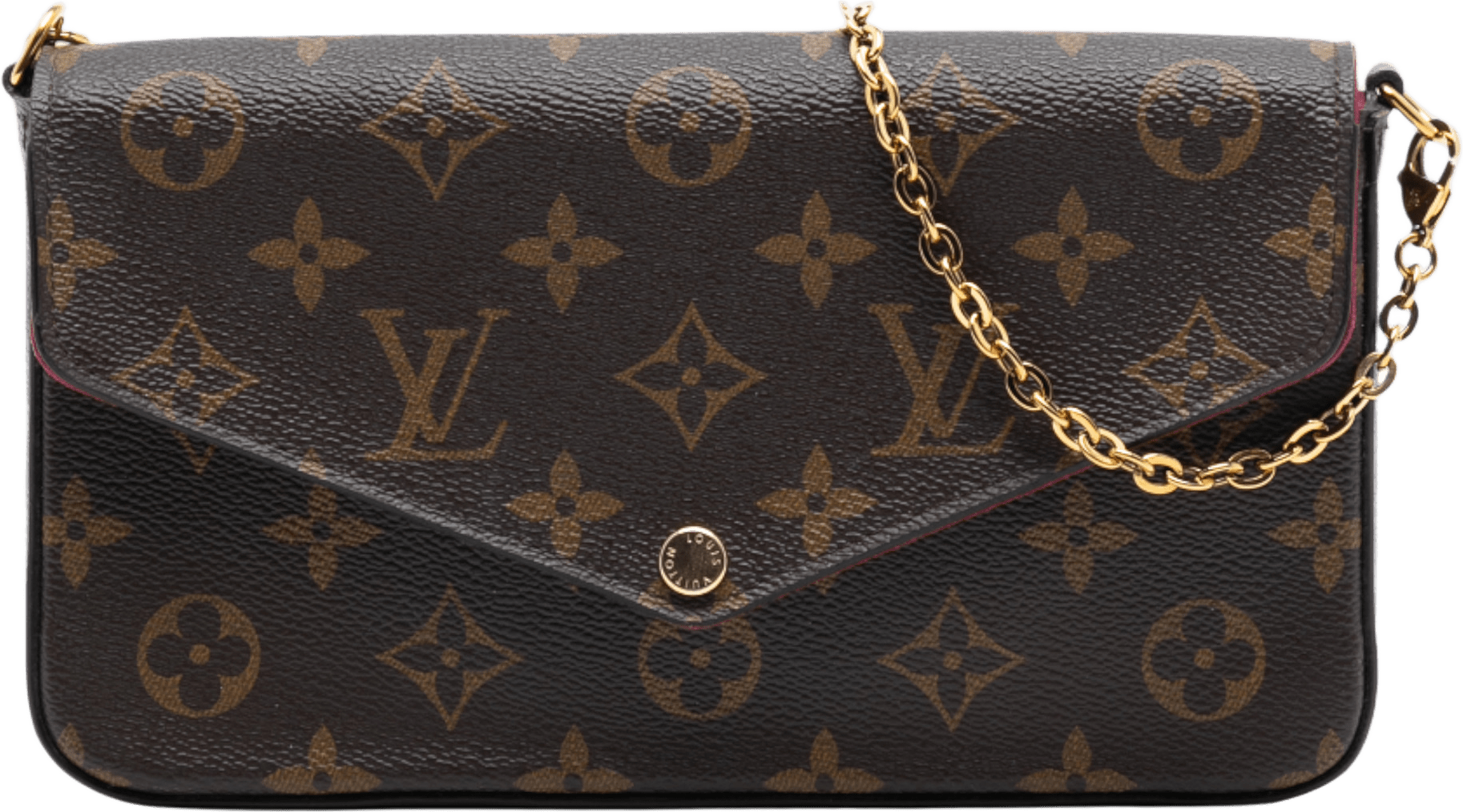Louis Vuitton Monogram Pochette Felicie, från Luxclusif, i färgen brown.