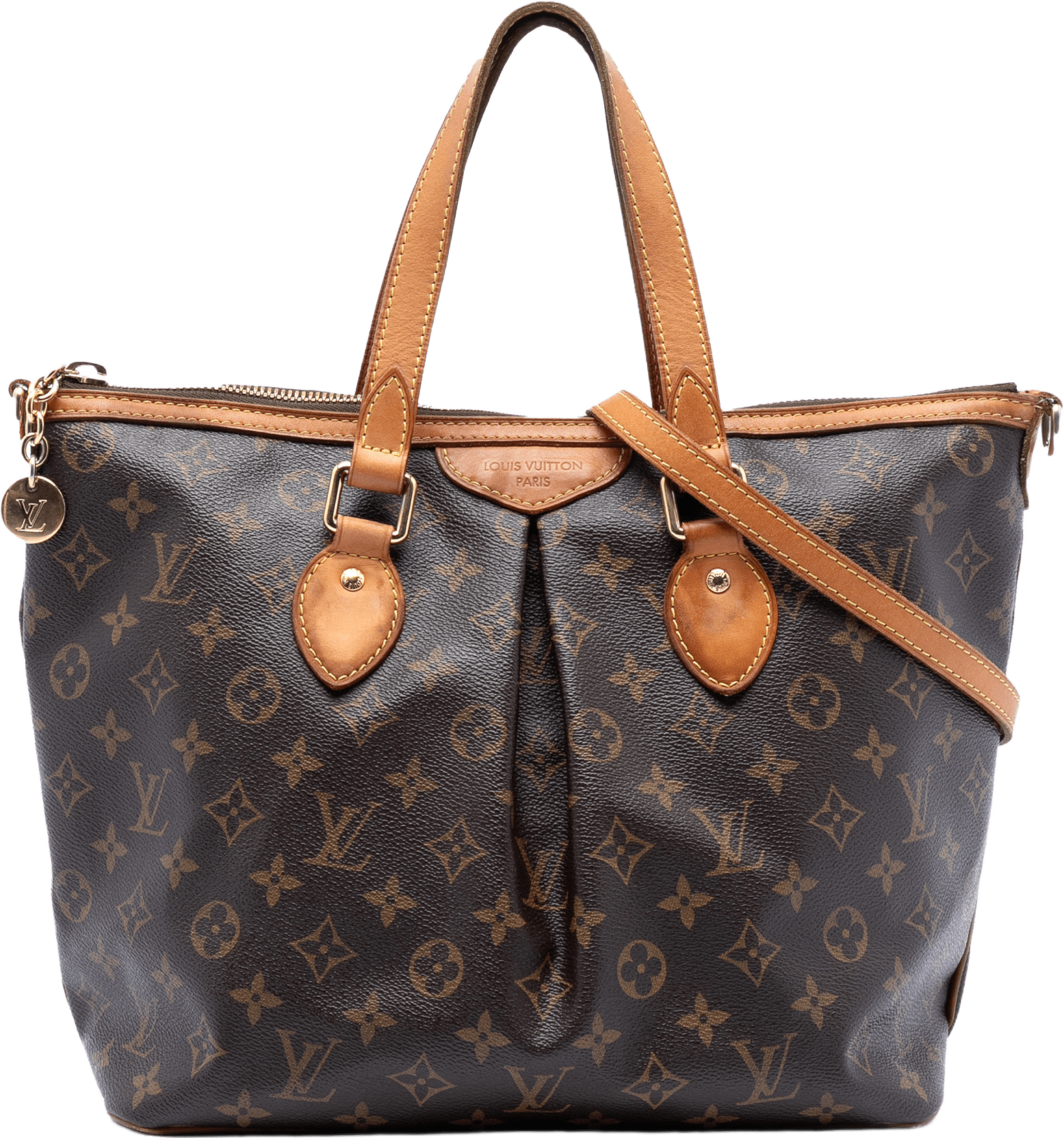 Louis Vuitton Monogram Palermo Pm, från Luxclusif, i färgen brown.