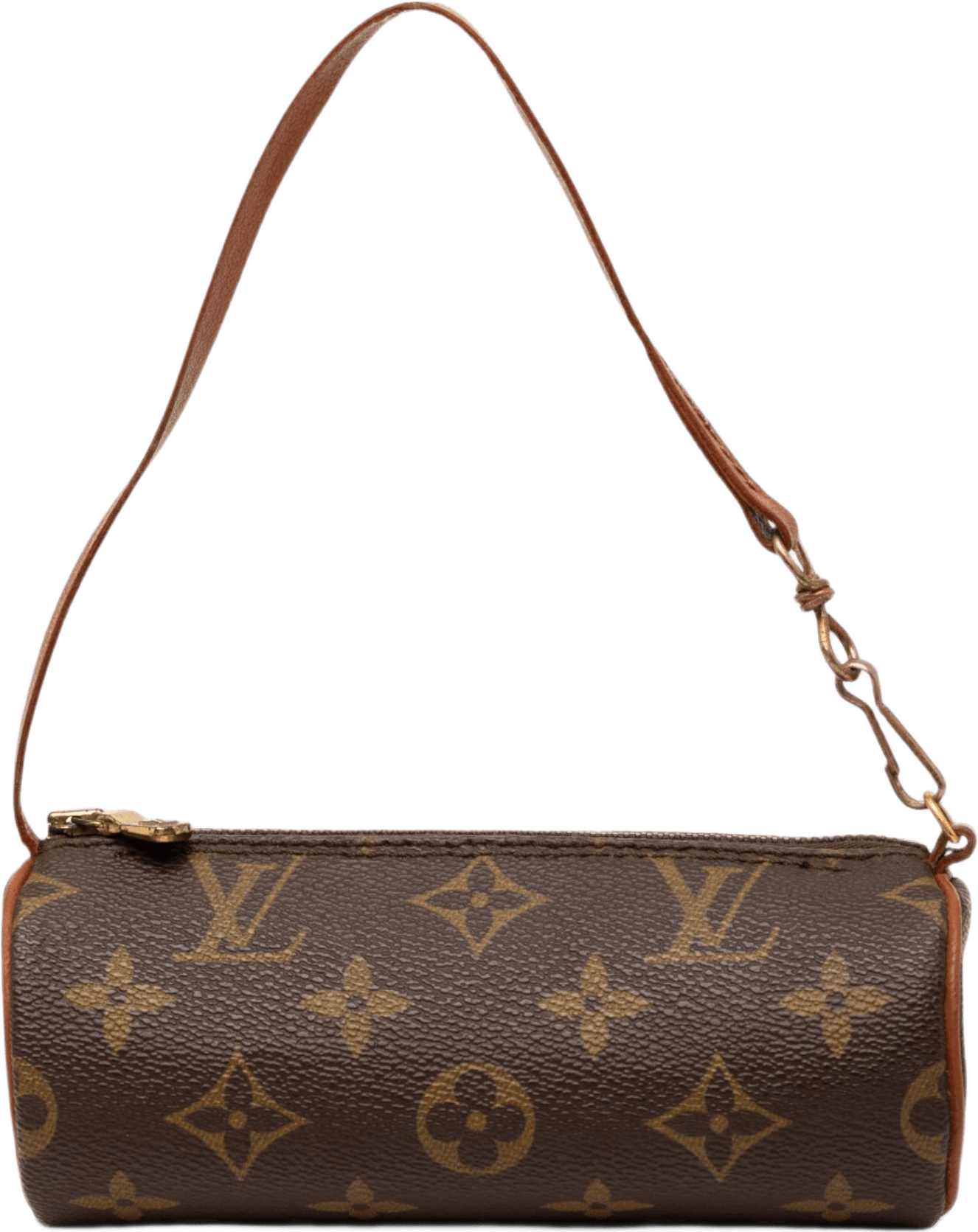Louis Vuitton Monogram Papillon Pochette, från Luxclusif, i färgen brun.