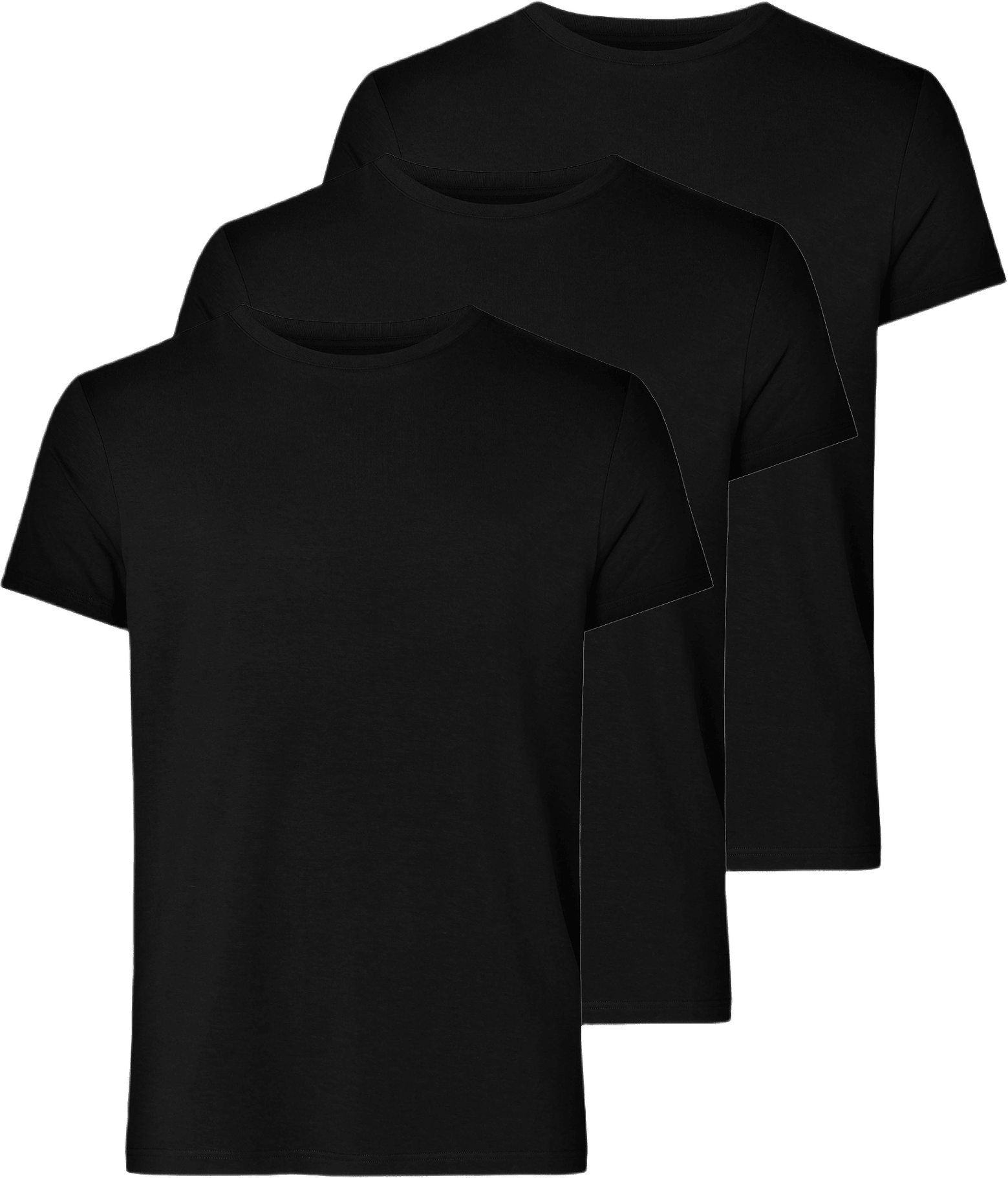 3-pack Bambu, T-shirt O-neck, Navy, från Resteröds, i färgen black.