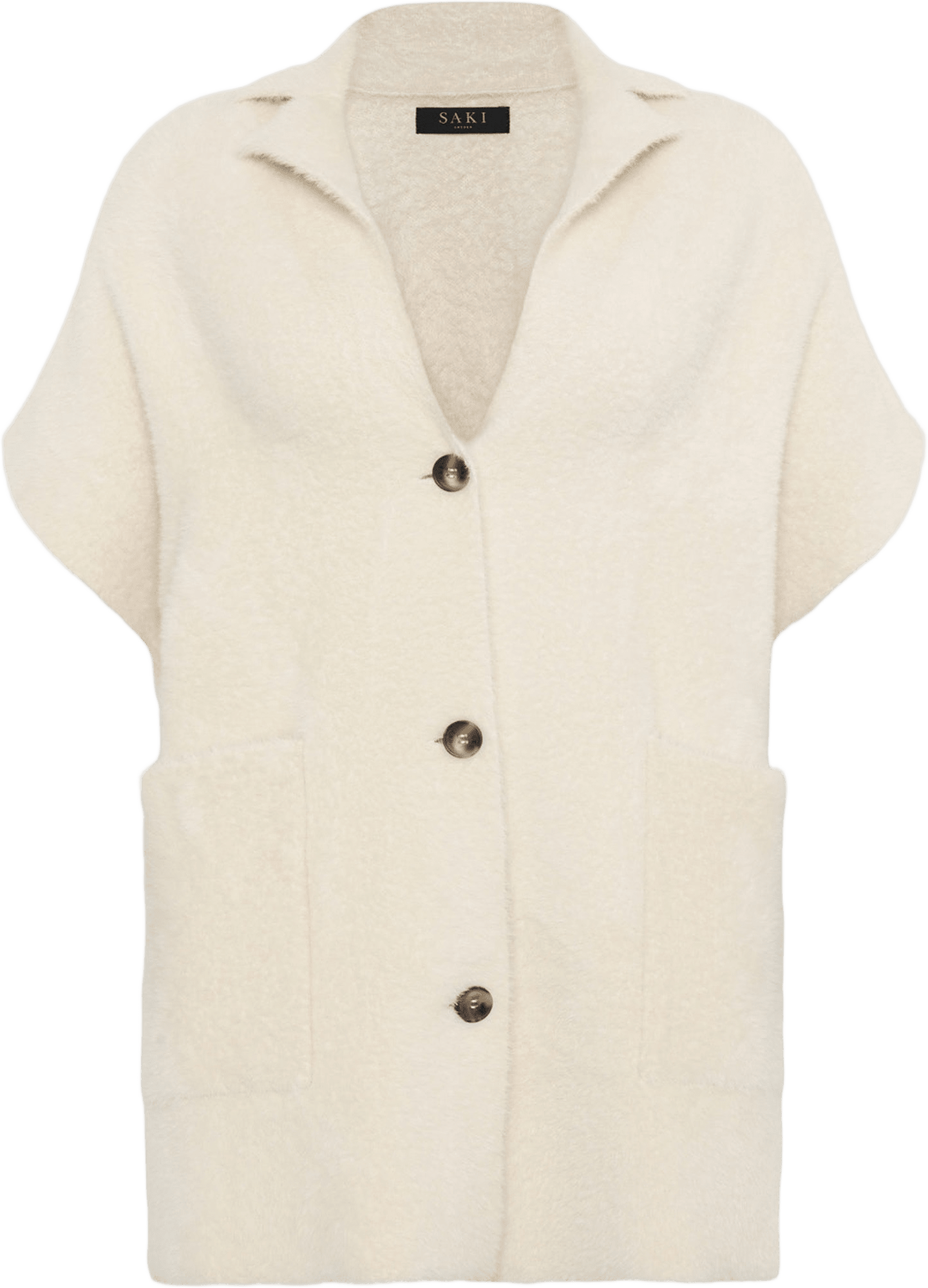 Giselle Vest, från Saki, i färgen cream.