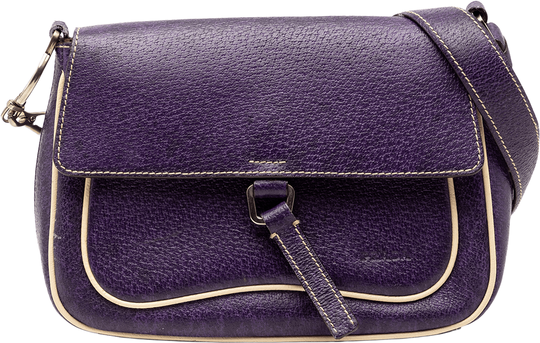 Prada Cinghiale Flap Shoulder Bag, från Luxclusif, i färgen purple.