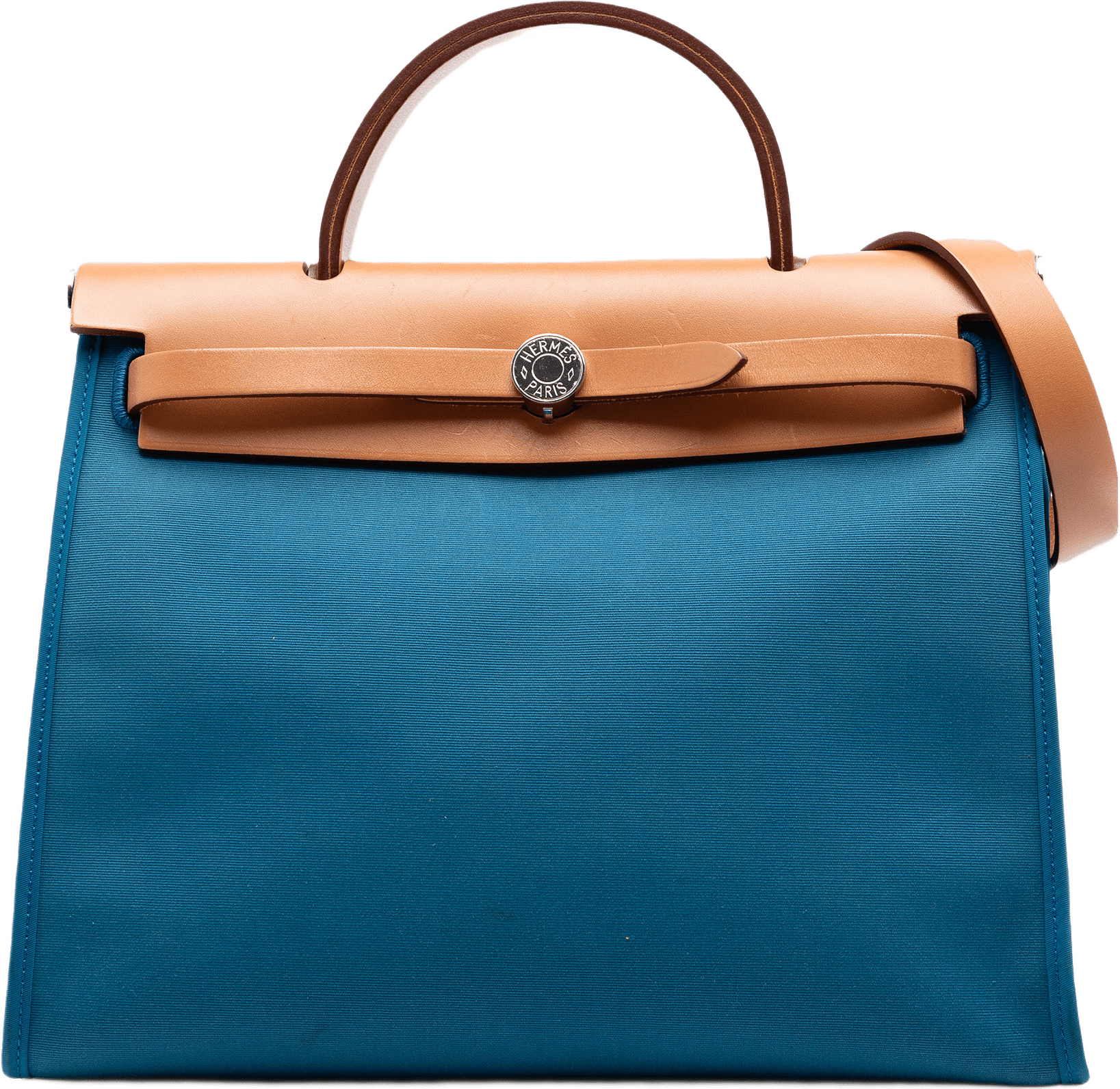 Hermès Toile Herbag Zip 31, från Luxclusif, i färgen blue.