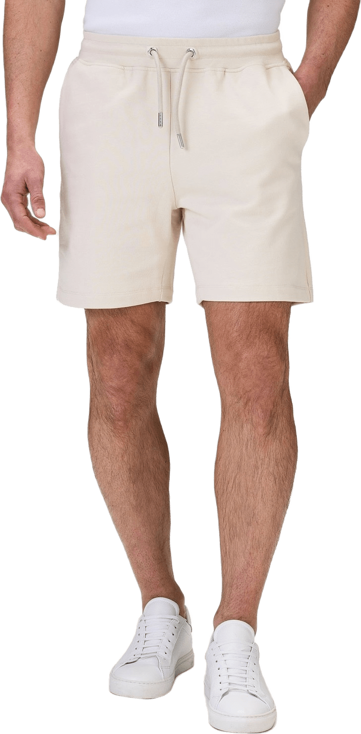 Cotton Drawstring Sweat Shorts, från John Henric, i färgen beige.