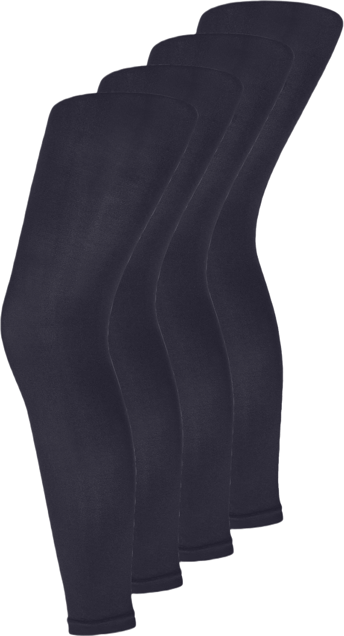 3/4 Leggings | Mikrofiber | 4-pack | 60 Denier | Svart