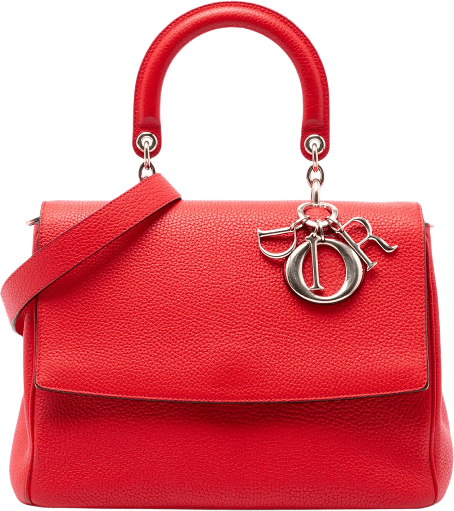 Dior Medium Leather Be Dior Flap, från Luxclusif, i färgen röd.