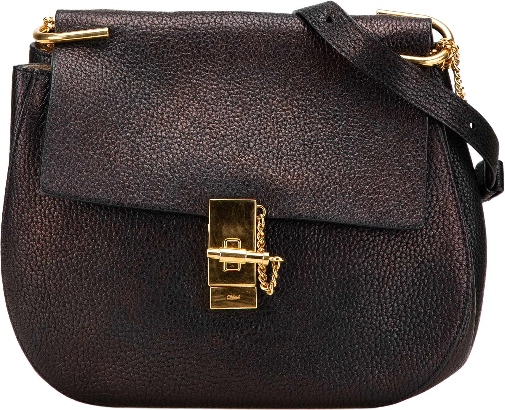 Chloé Large Grained Lambskin Drew Crossbody