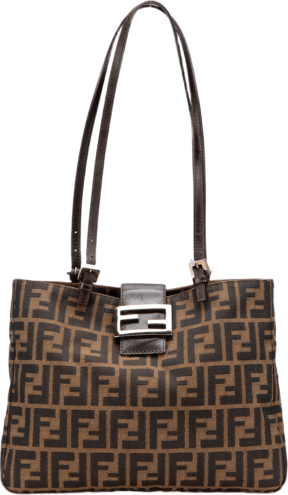 Fendi Zucca Canvas Shoulder Bag, från Luxclusif, i färgen brown.